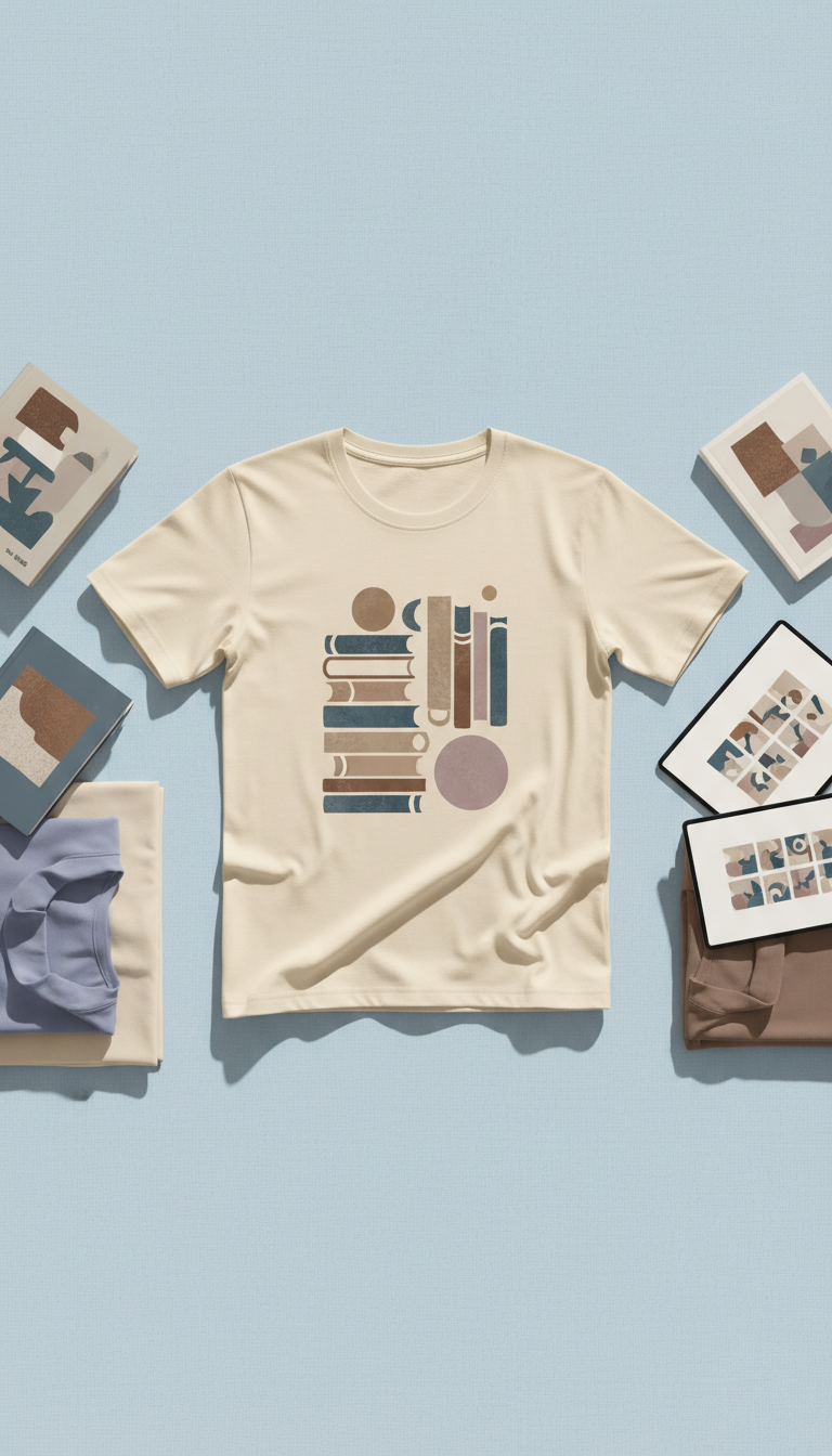 Statement graphic t-shirt with bold literary motif