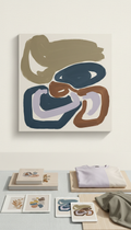 Eclectic wall art canvas print with layered textures