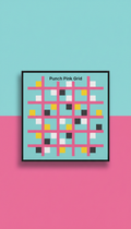 Canvas Print with Punch Pink Grid